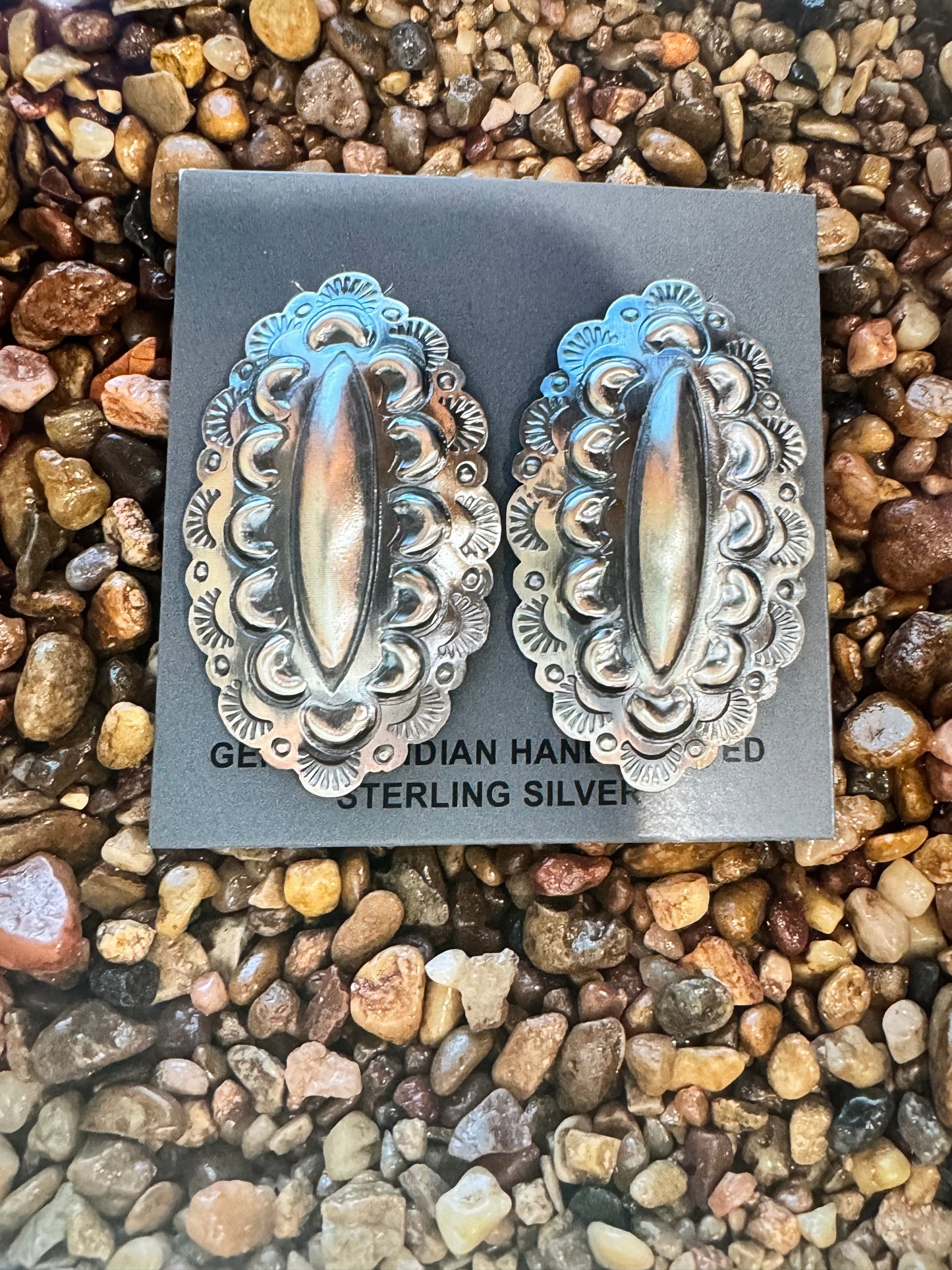 Sterling Silver & Concho Earrings