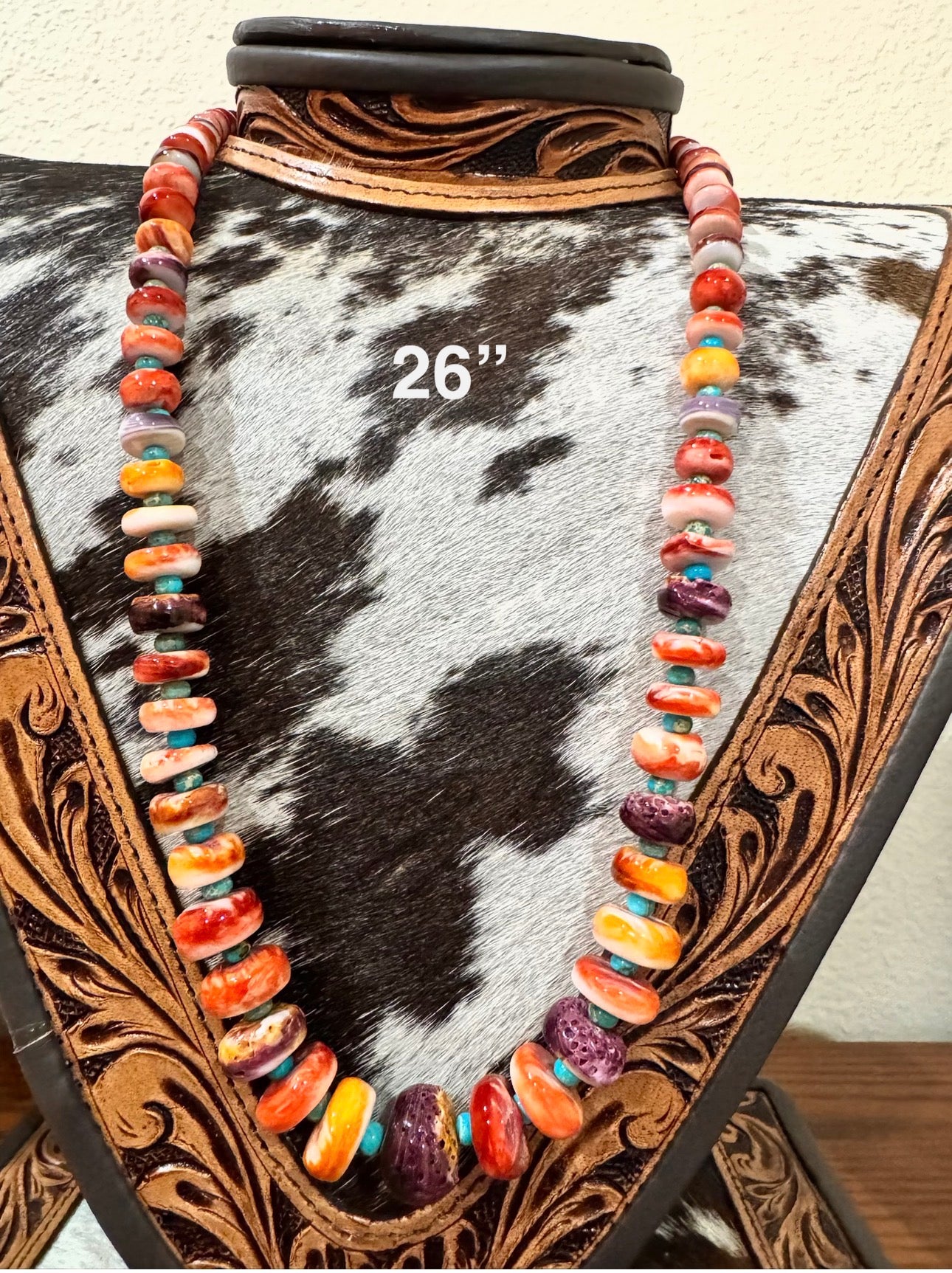 Spiny Oyster & Kingman Turquoise Necklace