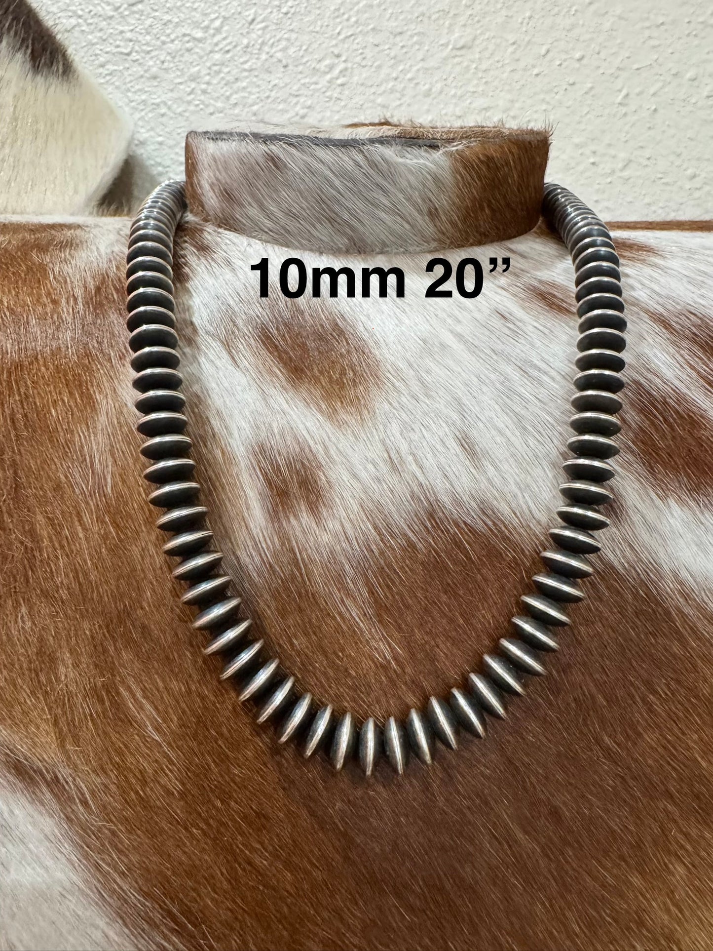 20” 10mm Sterling Silver Disc Pearls